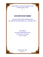 SKKN giáo dục kĩ năng sống cho học sinh qua chủ đề tập tính ở động vật – sinh học lớp 11 