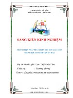 SKKN một số biện pháp phát triển đội ngũ giáo viên THCS huyện mỹ hào đáp ứng theo chuẩn nghề nghiệp 