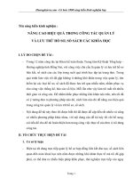 SKKN NÂNG CAO HIỆU QUẢ TRONG CÔNG tác QUẢN lý và lưu TRỮ hồ sơ, sổ SÁCH các KHÓA học 