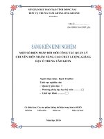 skkn một số BIỆN PHÁP đổi mới CÔNG tác QUẢN lý CHUYÊN môn NHẰM NÂNG CAO CHẤT LƯỢNG GIẢNG dạy ở TRUNG tâm GDTX 