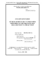 skkn sử DỤNG sơ đồ tư DUY và PHẦN mềm CROCODILE ICT hỗ TRỢ GIẢNG dạy bài 4 bài TOÁN và THUẬT TOÁN