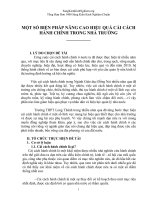 SKKN một số BIỆN PHÁP NÂNG CAO HIỆU QUẢ cải CÁCH HÀNH CHÍNH TRONG NHÀ TRƯỜNG 