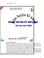 SKKN rèn luyện kĩ năng hoàn thành PTHH cho học sinh THCS 