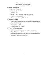 SKKN sử DỤNG PHƯƠNG PHÁP THẢO LUẬN NHÓM kết hợp với đồ DÙNG TRỰC QUAN để dạy tốt một số bài LỊCH sử 10 CHƯƠNG TRÌNH CHUẨN ( thực hiện dạy học theo chủ đề) 