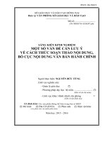 skkn một số vấn đề cần lưu ý về CÁCH THỨC SOẠN THẢO nội DUNG, bố cục nội DUNG văn bản HÀNH CHÍNH 