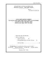 skkn xây DỰNG TRÒ CHƠI TRÊN PHẦN mềm ACTIVINSPIRE tạo HỨNG THÚ CHO học SINH TRONG dạy học môn TIN học