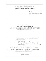 skkn dạy học hóa học 12 gắn LIỀN với THỰC TIỄN để NÂNG CAO HIỆU QUẢ