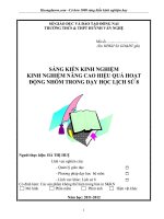 SKKN kinh nghiệm nâng cao hiệu quả hoạt động nhóm  trong giảng dạy LỊCH sử 8 trung học cơ sở 