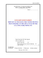 SKKN thiết kế các bài giảng thực hành chương i phần sinh học cơ thể lớp 11 có sự hỗ trợ của công nghệ thông tin 