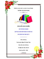 SKKN một số kinh nghiệm giúp học sinh nhớ nhanh và nhớ lâu khi giảng dạy sinh học 9 