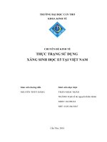 THỰC TRẠNG SỬ DỤNG  XĂNG SINH HỌC E5 TẠI VIỆT NAM (TÍNH ĐẾN THÁNG 62016)