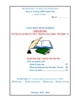 skkn sử DỤNG sơ đồ tƣ DUY TRONG dạy học TIN học 11