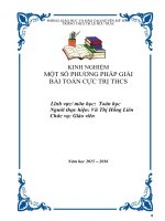 SKKN một số phương pháp giải toán cực trị ở THCS 