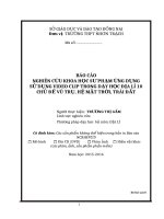 skkn NGHIÊN cứu KHOA học sư PHẠM ỨNG DỤNG sử DỤNG VIDEO CLIP TRONG dạy học địa lí 10 CHỦ đề vũ TRỤ, hệ mặt TRỜI, TRÁI đất