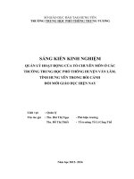 SKKN quản lí hoạt động của tổ chuyên môn ở các trường THPT huyện văn lâm, tỉnh hưng yên trong bối cảnh đổi mới giáo dục hiện nay