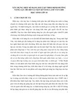 skkn xây DỰNG một số DẠNG bài tập THEO ĐỊNH HƯỚNG NĂNG lực để rèn LUYỆN kĩ NĂNG làm văn CHO học SINH lớp 10 