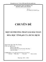 skkn một số phương pháp giải bài toán hóa học tính ph của dung dịch  