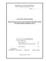 sáng kiến kinh nghiệm một số dạng bài tập chương phương pháp toạ độ trong không gian 