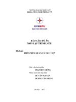 ĐỀ tài về PHẦN mềm QUẢN lý THƯ VIỆN 