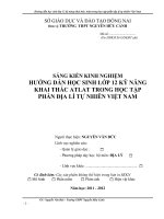 sáng kiến kinh nghiệm HƯỚNG dẫn học SINH lớp 12 kỹ NĂNG KHAI THÁC ATLAT TRONG học tập PHẦN  địa lí tự NHIÊN VIỆT NAM 