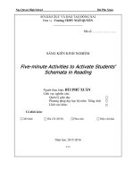 skkn tiếng anh five minute activities to activate students schemata in reading 