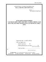 skkn vận DỤNG KIẾN THỨC hệ THỨC LƯỢNG TRONG TAM GIÁC để GIẢI một số bài TOÁN có nội DUNG THỰC TIỄN