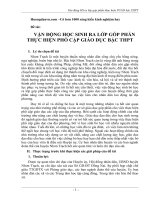 SKKN vận ĐỘNG học SINH RA lớp góp PHẦN THỰC HIỆN PHỔ cập GIÁO dục bậc THPT 