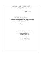 SKKN vấn đề nâng cao hiệu quả công tác thanh tra toàn diện trường phổ thông tại tỉnh đồng nai 