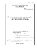 SKKN xây dựng đề kiểm tra theo hướng đánh giá năng lực học sinh 