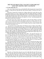 skkn một số GIẢI PHÁP NÂNG CAO CHẤT LƯỢNG đội NGŨ GIÁO VIÊN TRƯỜNG THPT TAM PHƯỚC