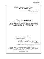 SKKN phương pháp xây dựng chuyên đề quan hệ quốc tế (1945 2000) trong dạy học lịch sử lớp 12 