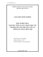 SKKN một số biện pháp giáo dục tính tự giác trong học tập cho đội viên liên đội trung học cơ sở viên an thông qua các hoạt động đội 