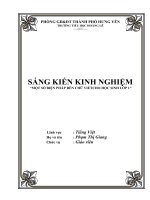 SKKN một số biện pháp rèn chữ viết cho học sinh lớp 1