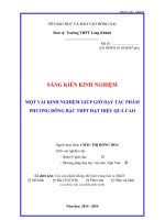 skkn một vài kinh nghiệm giúp giờ dạy tác phẩm phương đông bậc THPT đạt hiệu quả cao 