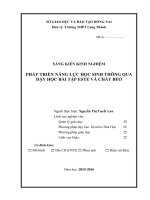 skkn PHÁT TRIỂN NĂNG lực học SINH THÔNG QUA dạy học bài tập ESTE và CHẤT béo 