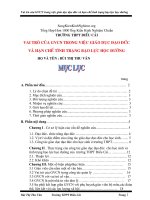 SKKN vai trò của GVCN trong việc giáo dục đạo đức và hạn chế tình trạng bạo lực học đường 