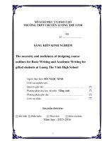 skkn tiếng anh the necessity and usefulness of designing course outlines for basic writing and academic writing for gifted students at luong the vinh high school 