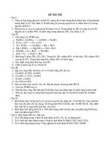 Đề thi học sinh giỏi và đáp án tham khảo hóa học lớp 9 (91) 