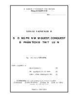 skkn sử DỤNG PHẦN mềm QUEST, CONQUEST để PHÂN TÍCH đề THI tự LUẬN