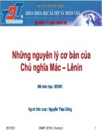 Những nguyên lý cơ bản của Chủ nghĩa Mác – Lênin Chương 2