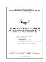 skkn một số GIẢI PHÁP THU hút bạn đọc đến với PHONG TRÀO đọc SÁCH ở THƯ VIỆN