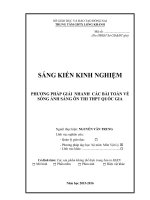 skkn PHƯƠNG PHÁP GIẢI NHANH các bài TOÁN về SÓNG ÁNH SÁNG ôn THI THPT QUỐC GIA 