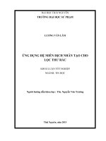 Khóa luận tốt nghiệp ứng dụng hệ miễn dịch nhân tạo cho lọc thư rác   lương văn lâm 