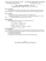 Đề thi học sinh giỏi và đáp án tham khảo hóa học lớp 9 (105) 