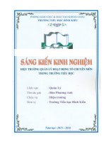 SKKN hiệu trưởng quản lý hoạt động tổ chuyên môn trong nhà trường tiểu học 