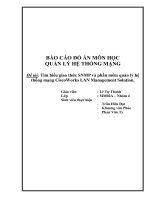 Báo cáo đồ án tìm hiểu giao thức SNMP và phần mềm quản lý hệ thống mạng ciscoworks LAN management solution 