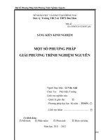 skkn một số phương pháp giải phương trình nghiệm nguyên 