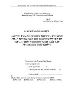 SKKN một số vấn đề về KIẾN THỨC VÀ PHƯƠNG PHÁP TRONG VIỆC bồi DƯỠNG CHUYÊN đề “sự lai hóa”CHO HỌC SINH GIỎI bậc TRUNG HỌC PHỔ THÔNG 