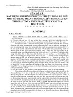 SKKN xây dựng phương pháp và thuật toán để giải một số dạng toán thường gặp trong các kỳ thi giải toán trên máy tính cầm tay bậc THCS 