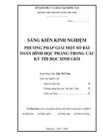 skkn PHƢƠNG PHÁP GIẢI một số bài TOÁN HÌNH học PHẲNG TRONG các kỳ THI học SINH GIỎI 